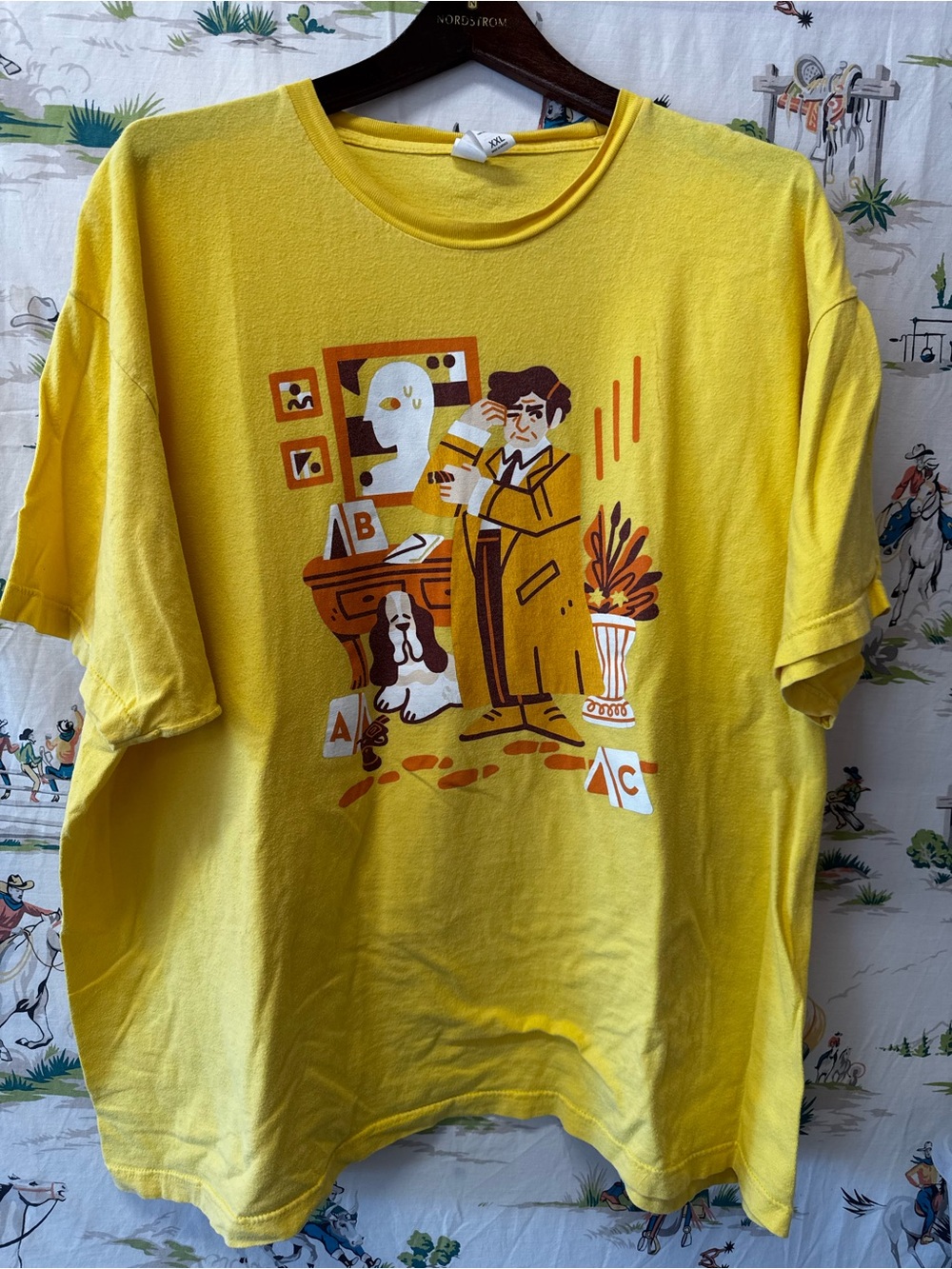 Columbo and  Dog Short Sleeve Tee by Tultex - size XXL